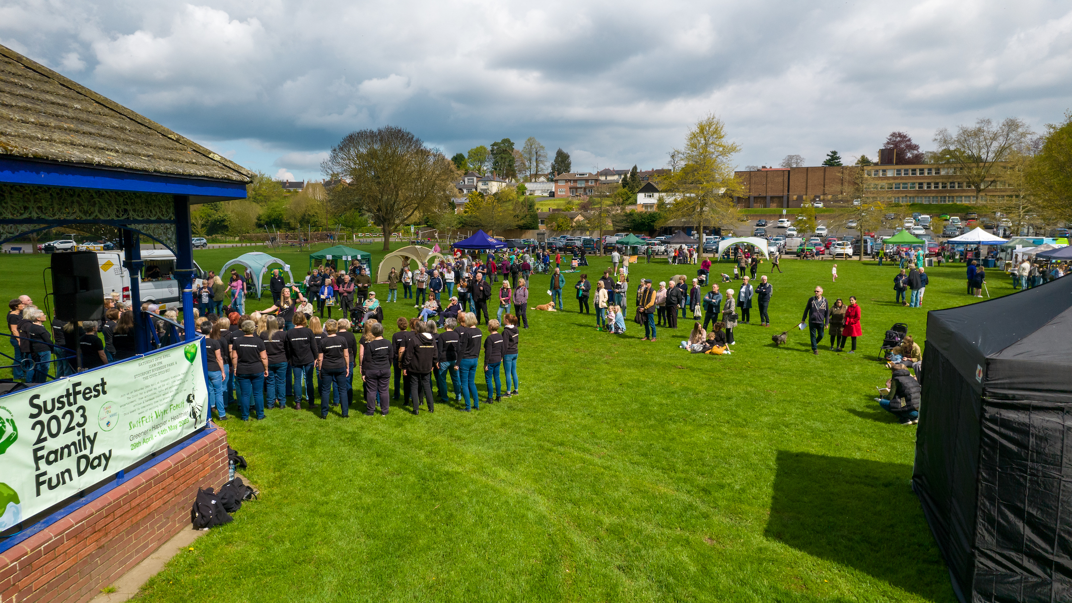 A picture of got 2 sing choir performing at the SustFest 2023 Family Fun Day Launch Event